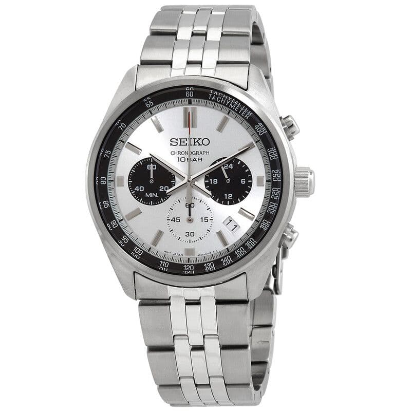 Seiko Motorsports Chronograph Quartz Silver Dial
